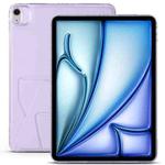 For iPad Air 11 2024 / 2025 Folding Magnetic Holder Acrylic Leather Back Tablet Case(Purple)