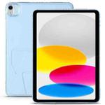 For iPad mini 2024 / mini 6 Folding Magnetic Holder Acrylic Leather Back Tablet Case(Sky Blue)