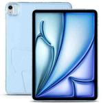 For iPad Air 13 2024 / 2025 Folding Magnetic Holder Acrylic Leather Back Tablet Case(Sky Blue)