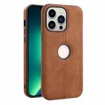 For iPhone 13 Pro Max Crazy Horse Leather Back Cover Phone Case(Light Brown)