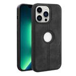 For iPhone 13 Pro Max Crazy Horse Leather Back Cover Phone Case(Black)
