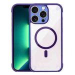 For iPhone 13 Pro Max Shockproof MagSafe Magnetic TPU Hybrid Acrylic Phone Case(Dark Purple)