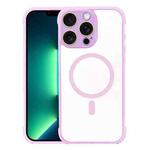 For iPhone 13 Pro Max Shockproof MagSafe Magnetic TPU Hybrid Acrylic Phone Case(Pink)