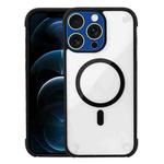 For iPhone 12 Pro Max Shockproof MagSafe Magnetic TPU Hybrid Acrylic Phone Case(Black)