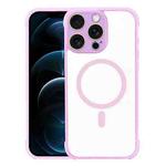 For iPhone 12 Pro Max Shockproof MagSafe Magnetic TPU Hybrid Acrylic Phone Case(Pink)