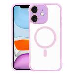 For iPhone 11 Shockproof MagSafe Magnetic TPU Hybrid Acrylic Phone Case(Pink)