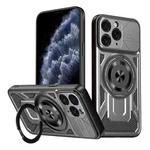 For iPhone 11 Pro Max Armor Rotating Holder MagSafe Phone Case(Grey)
