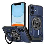 For iPhone 11 Armor Rotating Holder MagSafe Phone Case(Blue)