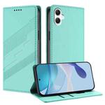 For Samsung Galaxy A07 4G Embossed Multi-functional Wallet Retro Leather Phone Case(Mint Green)