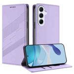 For Samsung Galaxy A17 5G Embossed Multi-functional Wallet Retro Leather Phone Case(Light Purple)