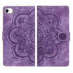 For iPhone 7 / 8 / SE 2022 Mandala Embossed Retro Frosted Leather Phone Case(Purple)