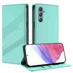 For Samsung Galaxy M34 5G Embossed Multi-functional Wallet Retro Leather Phone Case(Mint Green)