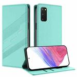 For Samsung Galaxy S20 FE 4G / 5G Embossed Multi-functional Wallet Retro Leather Phone Case(Mint Green)