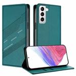 For Samsung Galaxy S21 5G Embossed Multi-functional Wallet Retro Leather Phone Case(Dark Green)