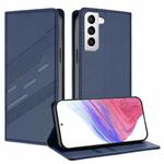 For Samsung Galaxy S21 5G Embossed Multi-functional Wallet Retro Leather Phone Case(Dark Blue)