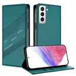 For Samsung Galaxy S21+ 5G Embossed Multi-functional Wallet Retro Leather Phone Case(Dark Green)