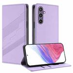 For Samsung Galaxy S23 FE 5G Embossed Multi-functional Wallet Retro Leather Phone Case(Light Purple)
