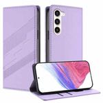 For Samsung Galaxy S23+ 5G Embossed Multi-functional Wallet Retro Leather Phone Case(Light Purple)