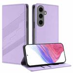 For Samsung Galaxy S24+ 5G Embossed Multi-functional Wallet Retro Leather Phone Case(Light Purple)