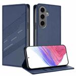 For Samsung Galaxy S24+ 5G Embossed Multi-functional Wallet Retro Leather Phone Case(Dark Blue)