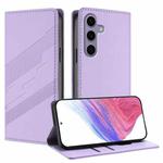 For Samsung Galaxy S24 FE 5G Embossed Multi-functional Wallet Retro Leather Phone Case(Light Purple)