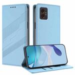 For Samsung Galaxy XCover 7 Pro Embossed Multi-functional Wallet Retro Leather Phone Case(Light Blue)