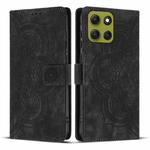 For Motorola Moto G86 5G Mandala Embossed Retro Frosted Leather Phone Case(Black)