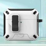 For AirPods 4 Wireless Bluetooth Earphones MagSafe Holder Protective Case(White)