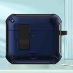 For AirPods 4 Wireless Bluetooth Earphones MagSafe Holder Protective Case(Blue)