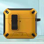For AirPods 4 Wireless Bluetooth Earphones MagSafe Holder Protective Case(Yellow)