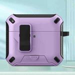 For AirPods 4 Wireless Bluetooth Earphones MagSafe Holder Protective Case(Purple)
