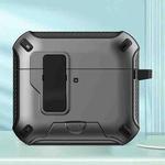 For AirPods 4 Wireless Bluetooth Earphones MagSafe Holder Protective Case(Grey)