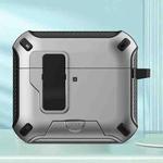For AirPods 4 Wireless Bluetooth Earphones MagSafe Holder Protective Case(Silver)