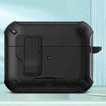 For AirPods Pro 2 Wireless Bluetooth Earphones MagSafe Holder Protective Case(Black)