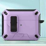 For AirPods Pro 2 Wireless Bluetooth Earphones MagSafe Holder Protective Case(Purple)