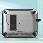 For AirPods Pro 2 Wireless Bluetooth Earphones MagSafe Holder Protective Case(Silver)