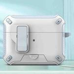 For AirPods Pro 2 Wireless Bluetooth Earphones MagSafe Holder Protective Case(White Light Blue)