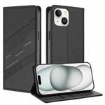 For iPhone 13 mini Embossed Multi-functional Wallet Retro Leather Phone Case(Black)