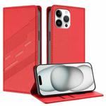 For iPhone 13 Pro Max Embossed Multi-functional Wallet Retro Leather Phone Case(Red)