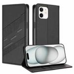 For iPhone 12 mini Embossed Multi-functional Wallet Retro Leather Phone Case(Black)