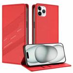 For iPhone 11 Pro Max Embossed Multi-functional Wallet Retro Leather Phone Case(Red)