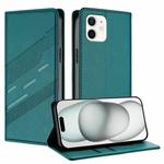 For iPhone 11 Embossed Multi-functional Wallet Retro Leather Phone Case(Dark Green)