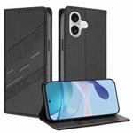 For iPhone 17 Embossed Multi-functional Wallet Retro Leather Phone Case(Black)