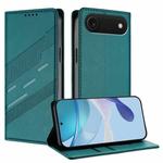 For iPhone 17 Air Embossed Multi-functional Wallet Retro Leather Phone Case(Dark Green)