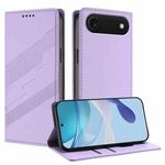 For iPhone 17 Air Embossed Multi-functional Wallet Retro Leather Phone Case(Light Purple)