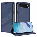 For iPhone 17 Air Embossed Multi-functional Wallet Retro Leather Phone Case(Dark Blue)