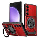 For Samsung Galaxy S23 FE 5G Armor Rotating Holder MagSafe Phone Case(Red)