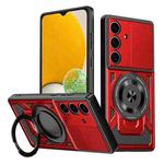 For Samsung Galaxy A13 / A04e Armor Rotating Holder MagSafe Phone Case(Red)