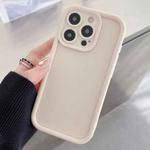 For iPhone 14 Pro Shockproof Frame Frosted Precise Hole TPU Phone Case(White)