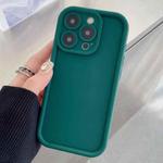 For iPhone 13 Pro Max Shockproof Frame Frosted Precise Hole TPU Phone Case(Deep Blue)